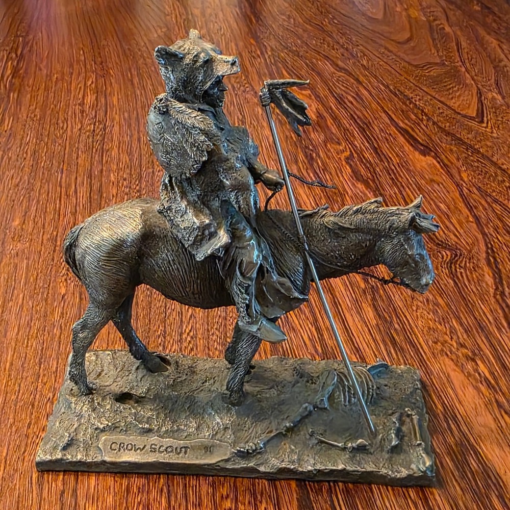 Polland 1974 Crow Scout Chillmark Fine Pewter Indian Western Ltd. Ed #91 /3000